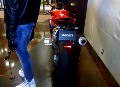 The rearview of DUCATI 1199 Panigale S