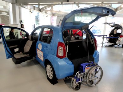 The rearview of Toyota PASSO (KGC30) Welcab passenger seat lift-up seat vehicle