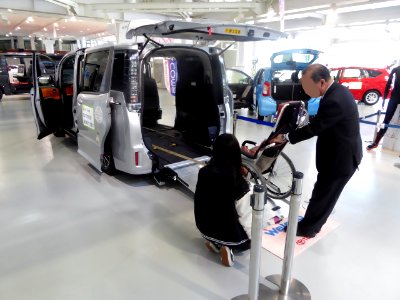 The rearview of Toyota VOXY (ZRR80W) Welcab ver.friend-matic setting vehicle