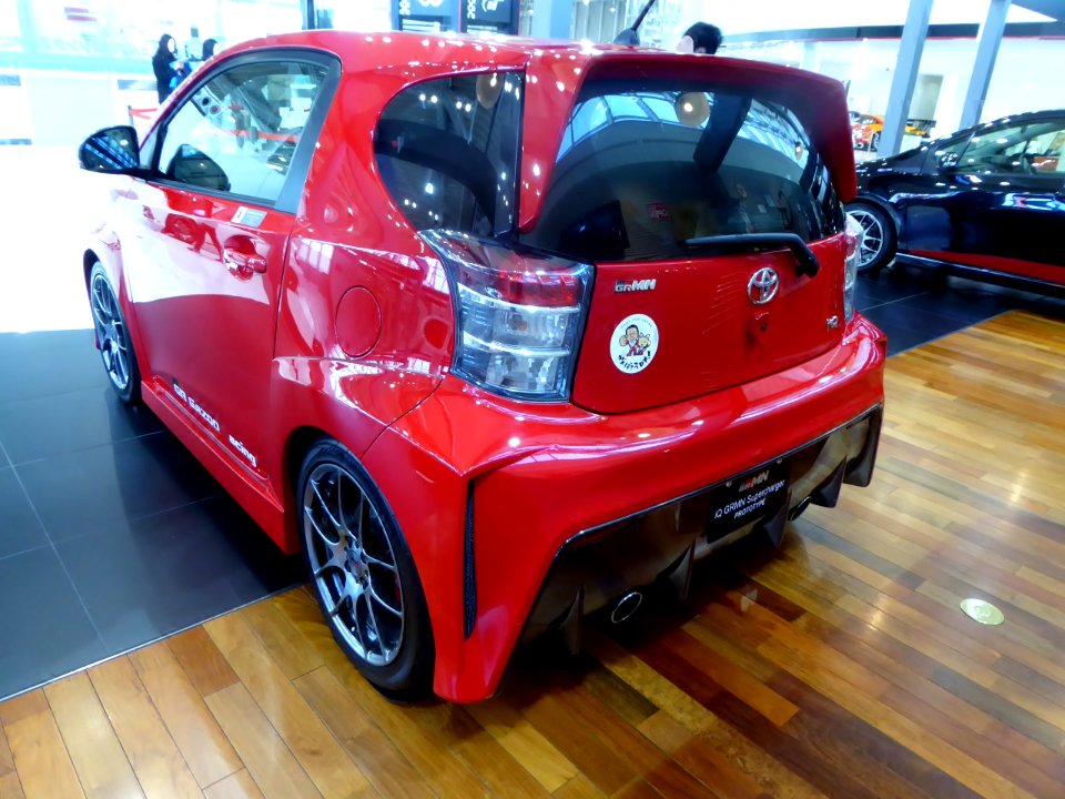 The rearview of Toyota iQ GRMN Supercharger PROTOTYPE
