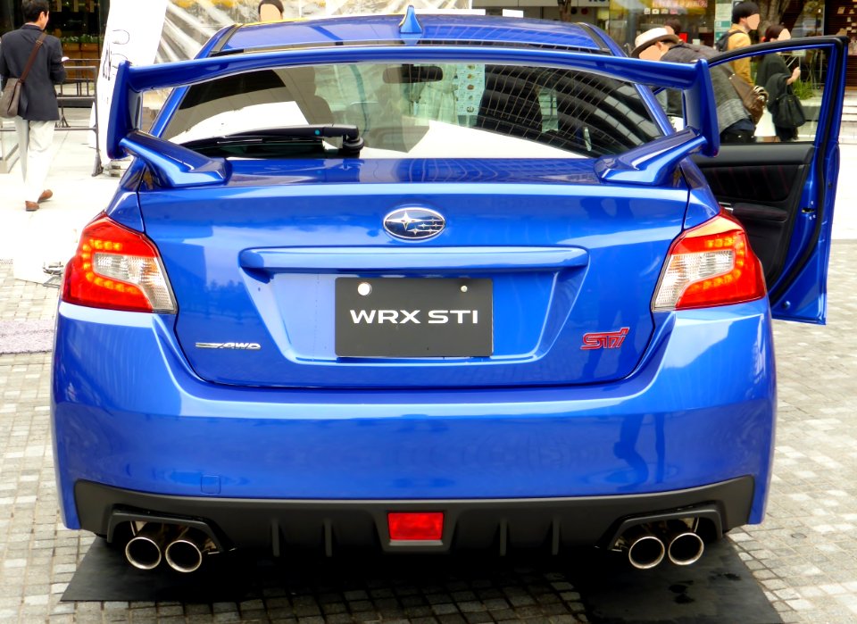 The rearview of Subaru WRX STI Type S (VAB)
