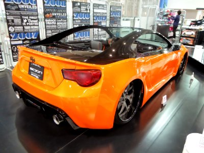 The rearview of Scion FR-S Special Version for 2012 SEMA Show