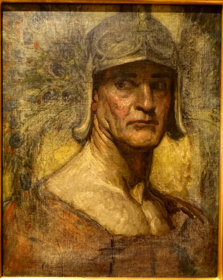 The Warrior, by Charles Allan Winter, early 1900s, oil on canvas - Cape Ann Museum - Gloucester, MA - DSC01345