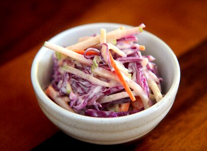 Cabbage carrot chopped photo