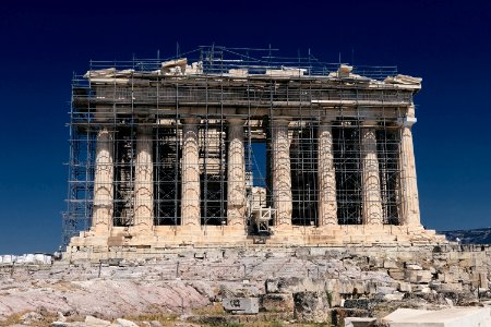 The West Facade of the Parthenon on July 30, 2020