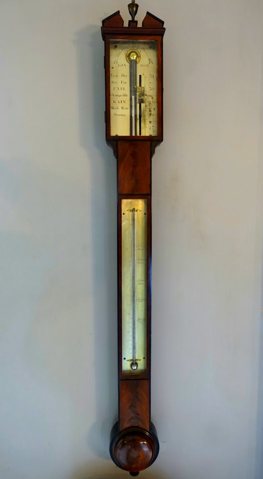 Thermometer and barometer, George Adams, Fleet Street, London, date unknown - Harewood House - West Yorkshire, England - DSC01584