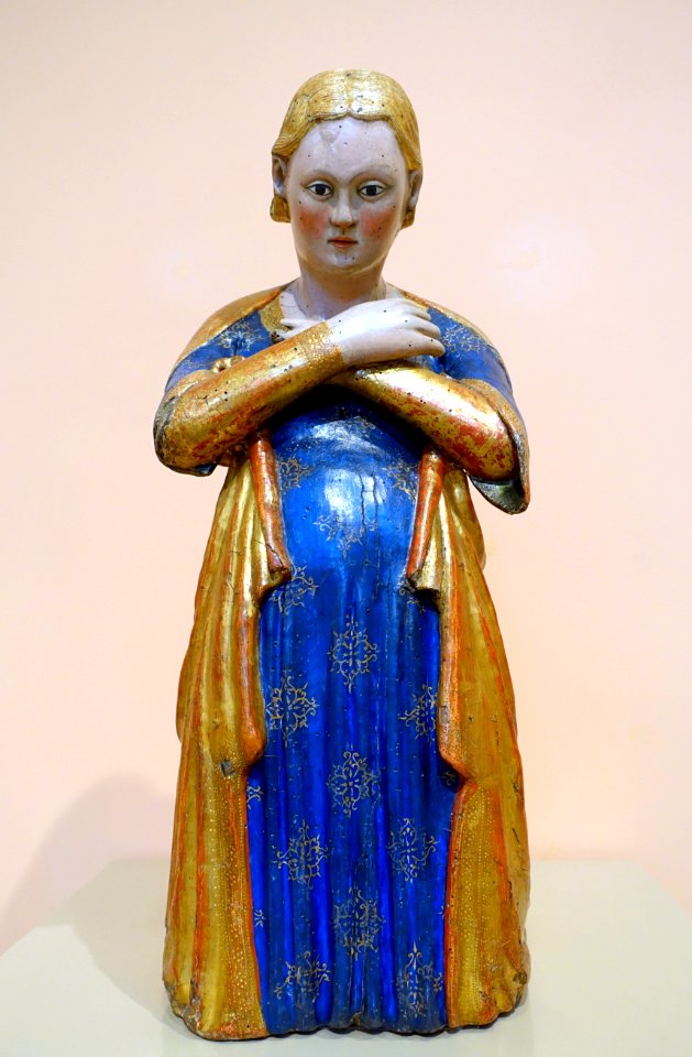 The Virgin Annunciate, Siena, c. 1360-1380, painted and gilded wood - Museo Nacional Centro de Arte Reina Sofía - Madrid, Spain - DSC08542