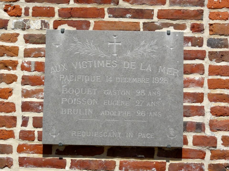 Theuville-aux-Maillots (Seine-Mar.) plaque mémorial victimes de la mer