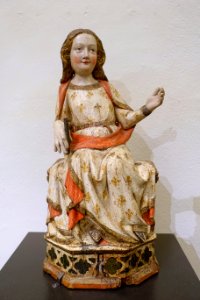 The Virgin Enthroned, Cologne, c. 1340, walnut, polychrome - Museum Schnütgen - Cologne, Germany - DSC00057 photo