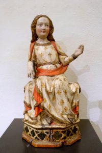 The Virgin Enthroned, Cologne, c. 1340, walnut, polychrome - Museum Schnütgen - Cologne, Germany - DSC00057