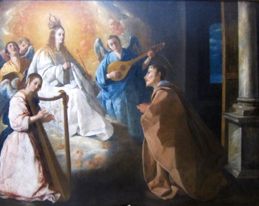 The Virgin Mary Bestowing the Habit of Mercedarians on Saint Peter Nolasco by Francisco de Zurbarán