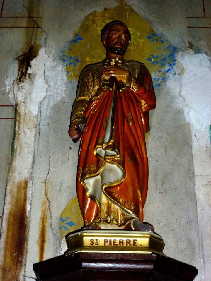 Thibouville (Eure, Fr) église Saint-Paterne, statue Saint Pierre