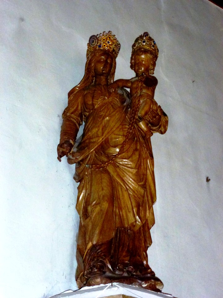 Thiberville (Eure, Fr) église Saint Taurin, statue Vierge et Enfant