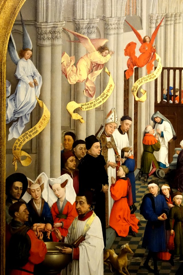 The Seven Sacraments by Rogier van der Weyden, c. 1440-1445, view 5 - Museum M - Leuven, Belgium - DSC05157