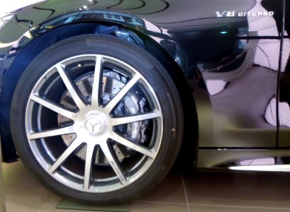 The tire wheel of Mercedes-Benz S63 AMG 4MATIC Coupé (C217)