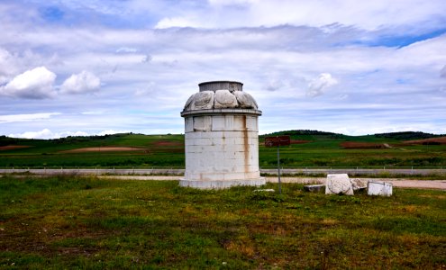 The victory monument of the Thebans at Leuctra (tropaion)