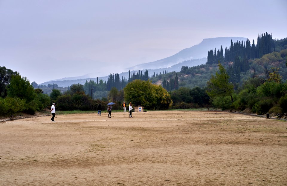 The view from inside the Stadium of Nemea on October 31, 2019