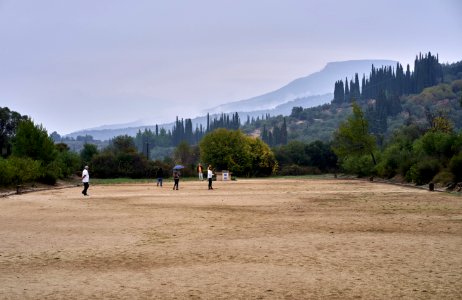 The view from inside the Stadium of Nemea on October 31, 2019