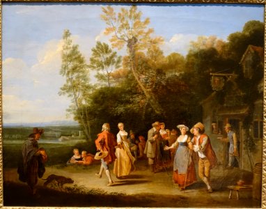 The Village Party by Pieter Angillis, 1727, oil on canvas - Portland Art Museum - Portland, Oregon - DSC09089