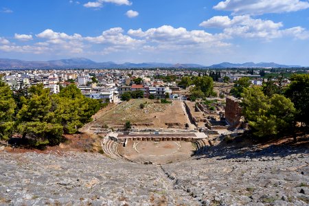 The view from the Theatre of Argos on September 5, 2020