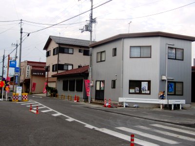 The road in front of Toyosato station
