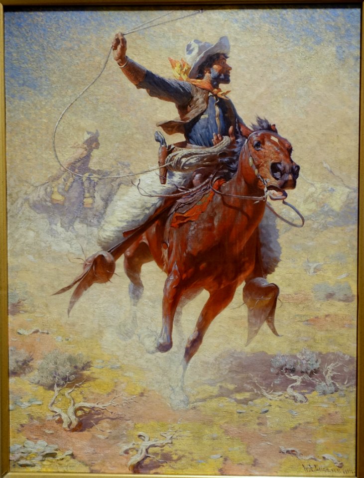The Roping by William Robinson Leigh, 1914, oil on canvas - Blanton Museum of Art - Austin, Texas - DSC08177