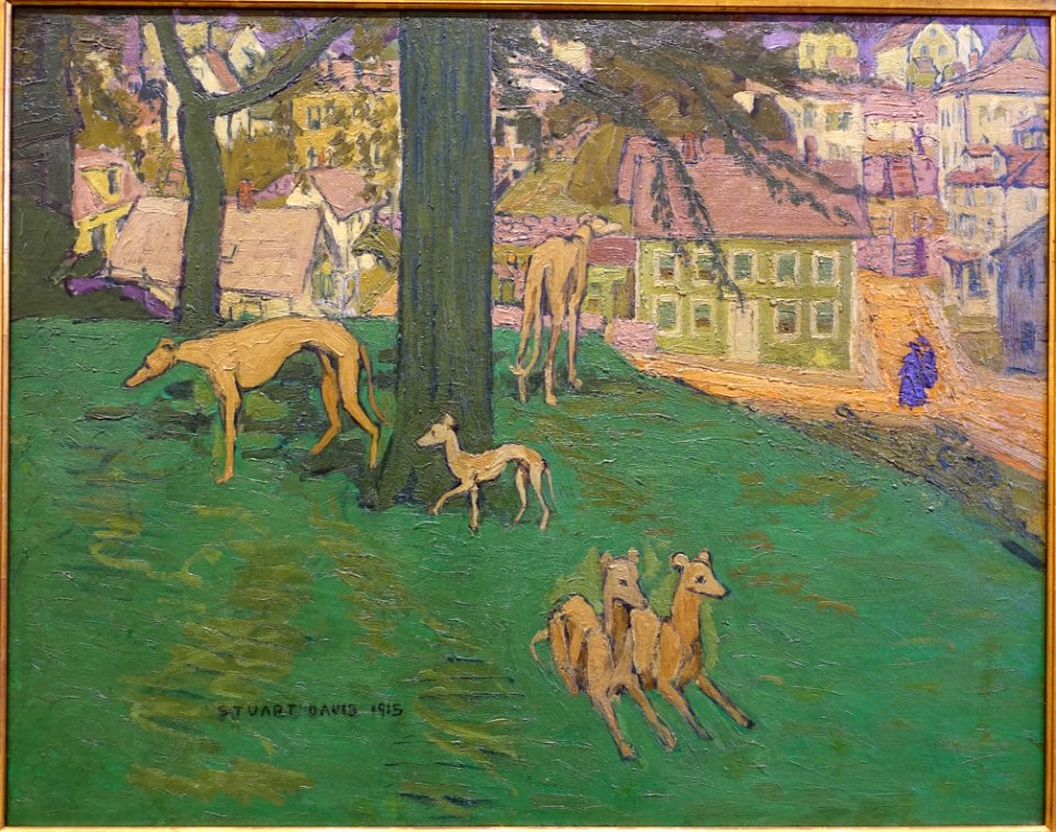 The Whippets by Stuart Davis, 1915, oil on canvas - Cape Ann Museum - Gloucester, MA - DSC01476