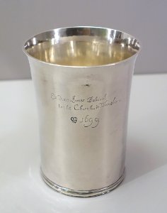 The Wrentham Beaker, Jeremiah Dummer, American, 1699, silver - Fogg Art Museum, Harvard University - DSC01369