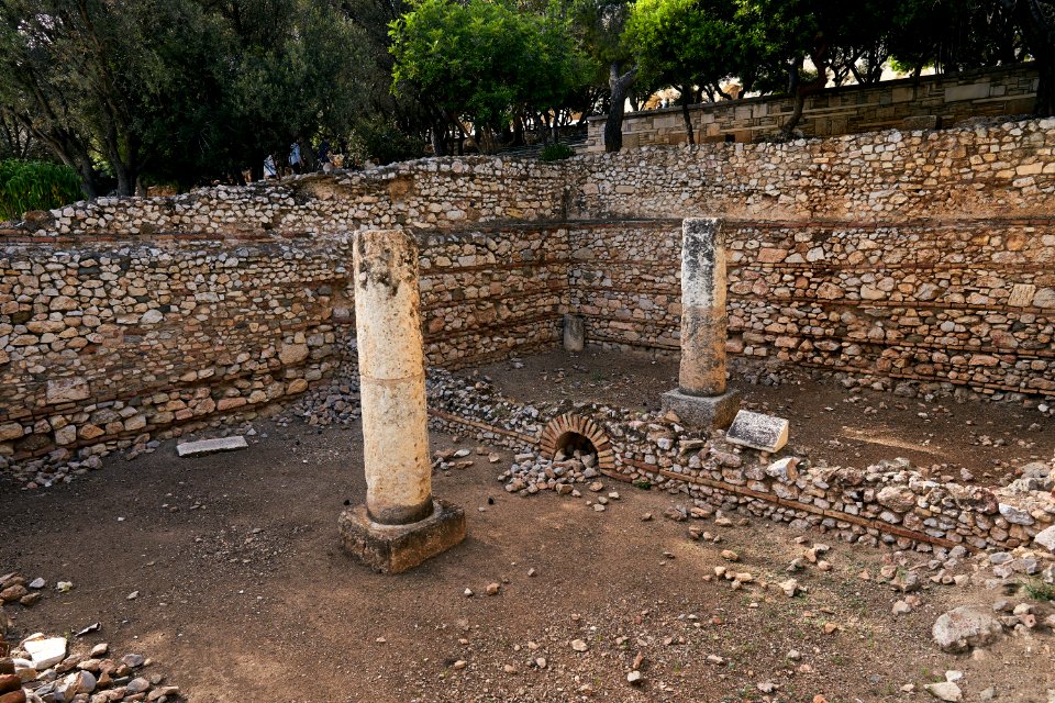 The Roman cistern on Dionysiou Areopagitou Pedestrian Street, 20 June 2020