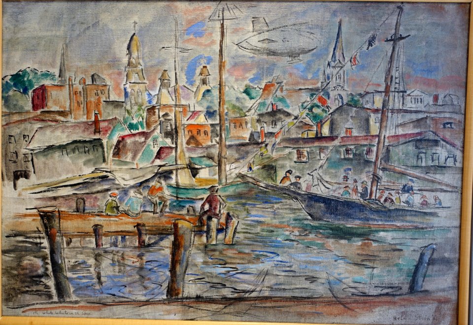 The White Whale in the Sky, by Helen Stein, 1927, oil on canvas - Cape Ann Museum - Gloucester, MA - DSC01009