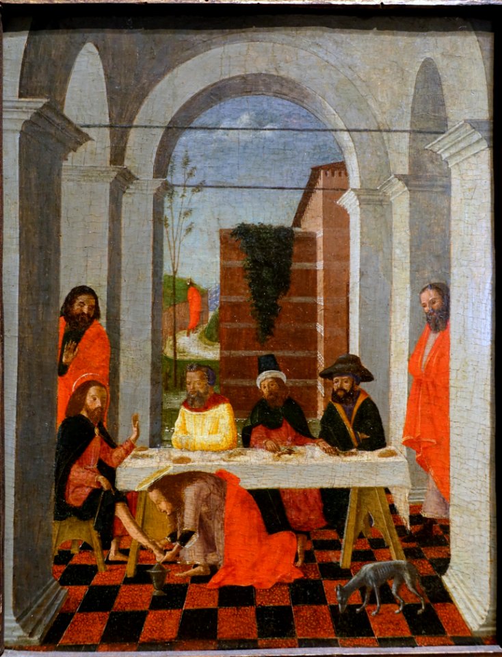 The Supper at Bethany, by Bernardo Butinone, Milan, 1490s, tempera on panel - Blanton Museum of Art - Austin, Texas - DSC07711