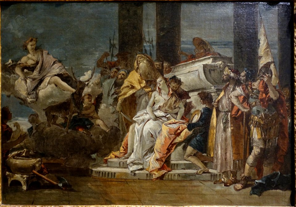 The Sacrifice of Iphigenia, by Giovanni Battista Tiepolo (studio), 1735-1740, oil on canvas - University of Arizona Museum of Art - University of Arizona - Tucson, AZ - DSC08113