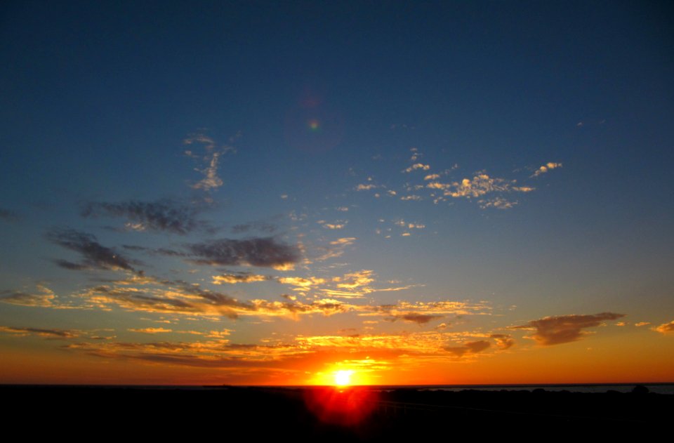 The sun about to disappear WA