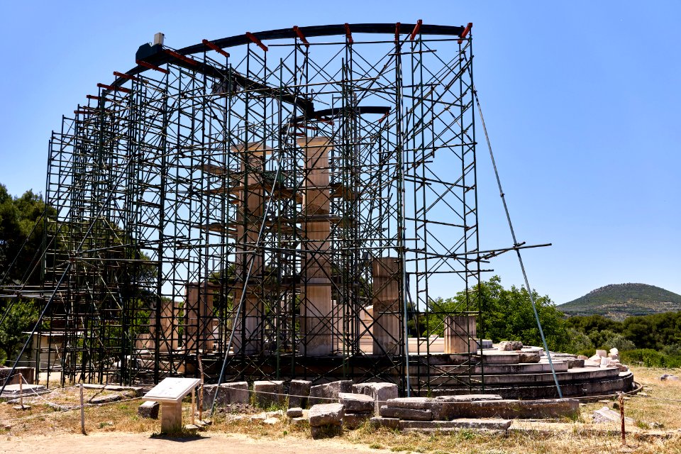 The Tholos at the Sanctuary of Asclepius in Epidaurus on 23 May 2019