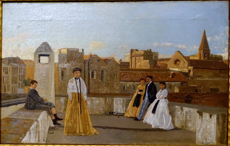 The Terrace by Eduardo Dalbono, 1865-1867 - Galleria nazionale d'arte moderna - Rome, Italy - DSC05444