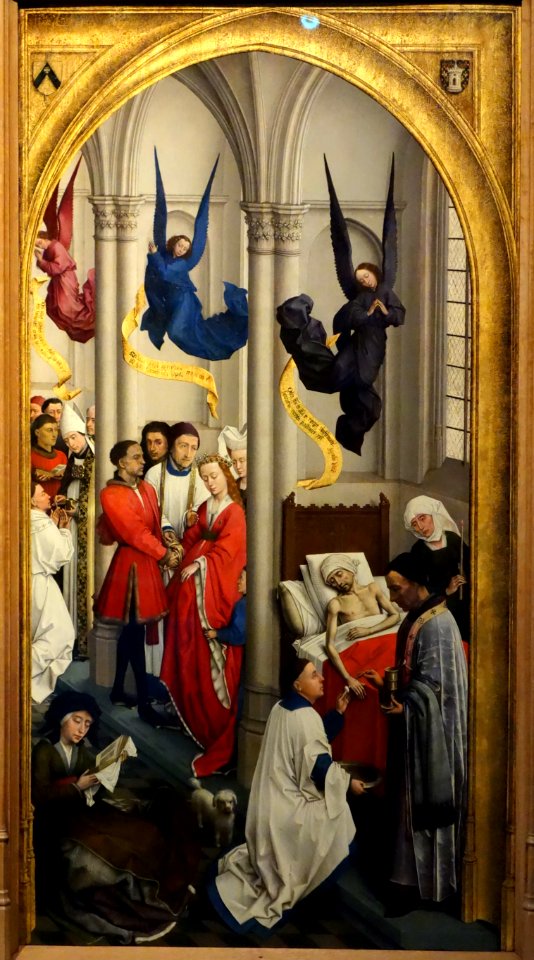 The Seven Sacraments by Rogier van der Weyden, c. 1440-1445, view 3 - Museum M - Leuven, Belgium - DSC05149