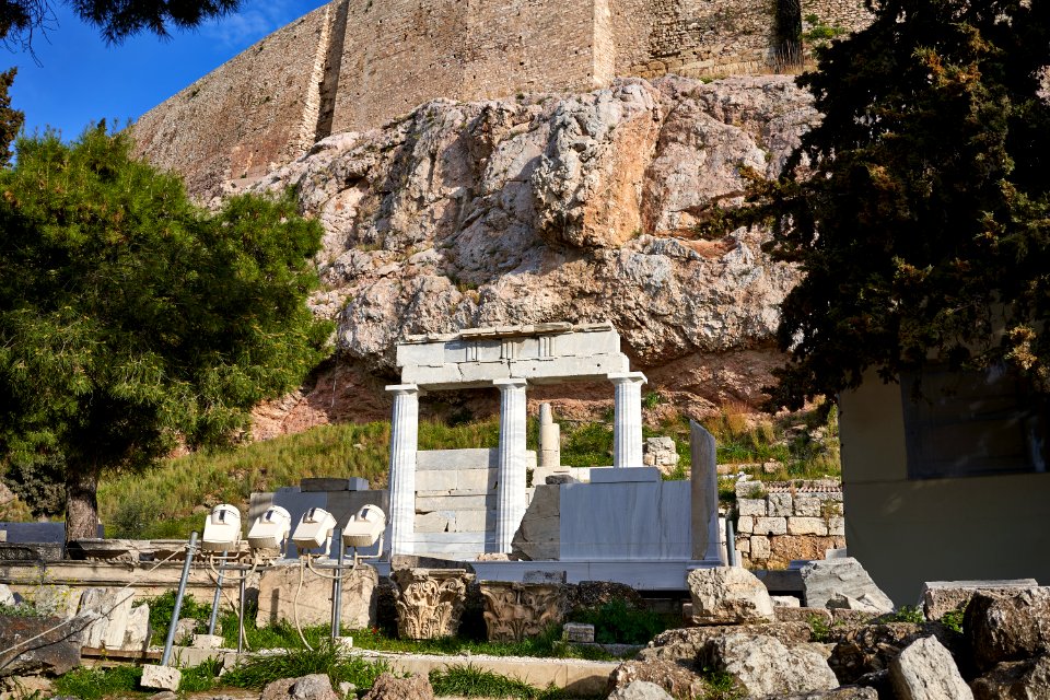 The Temple of Asclepius (Acropolis of Athens) on March 5, 2020