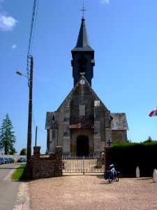 Thibouville (Eure, Fr) église Saint-Paterne, façade d'entrée