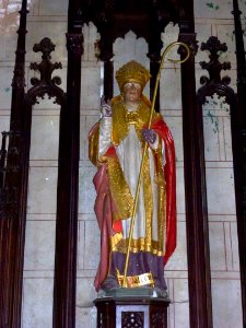 Thibouville (Eure, Fr) église Saint-Paterne, statue Saint Paterne
