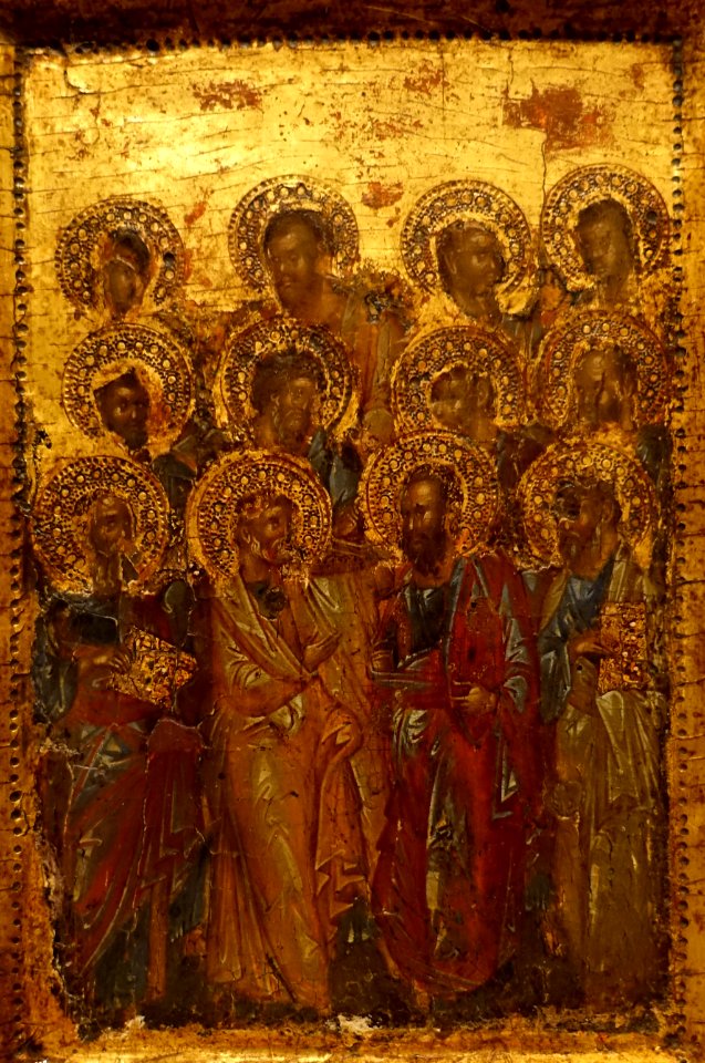 The Twelve Apostles, with later gilding, Greek, Late Byzantine, early 1300s, tempera and gold leaf on wood panel - Princeton University Art Museum - DSC06701