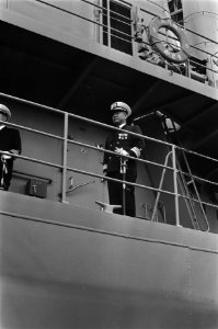 Twee Janpanse marine-opleidingsschepen bezoeken Amsterdam vice-admiraal Kiyosumi, Bestanddeelnr 923-8089