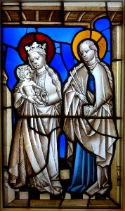 The Virgin and Child and St. Ursula, Cologne, c. 1450-1460, stained glass - Museum Schnütgen - Cologne, Germany - DSC09783