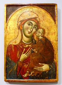 The Virgin and Child, Master of the Saints Cosmos and Damian Madonna, Italy, 1265-1285, tempera on panel - Fogg Art Museum, Harvard University - DSC01084