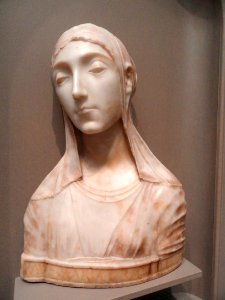 The Virgin Annunciate by Mino da Fiesole, c. 1455-1460, marble, view 2 - National Gallery of Art, Washington - DSC08899 photo