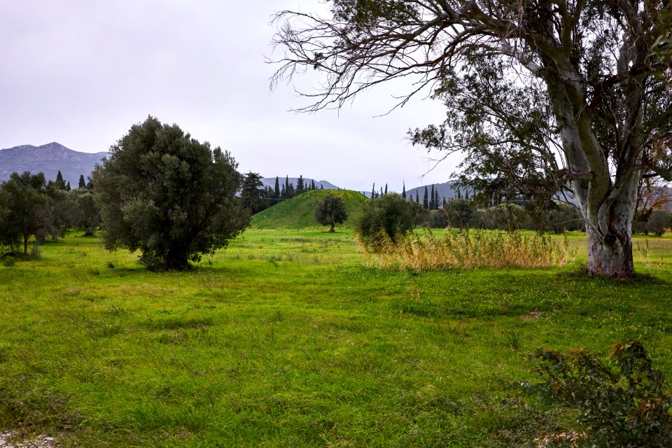 The tumulus (tomb) of the Athenians at Marathon