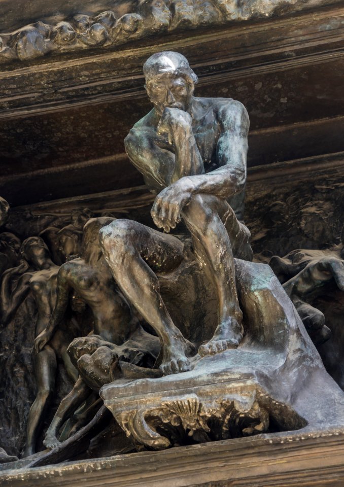 The Thinker detail of the Gates of Hell Rodin musée Rodin S.01304 Paris