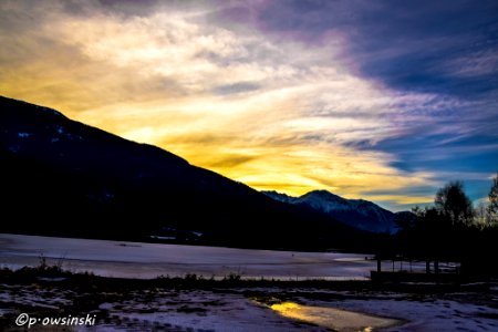 The Sunset Over The Lake Austria (186385613)