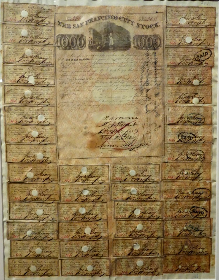 The San Francisco City Stock, 1850s-1870s - Oakland Museum of California - DSC05129