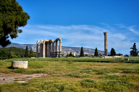 The Temple of Olympian Zeus on May 1, 2020 photo