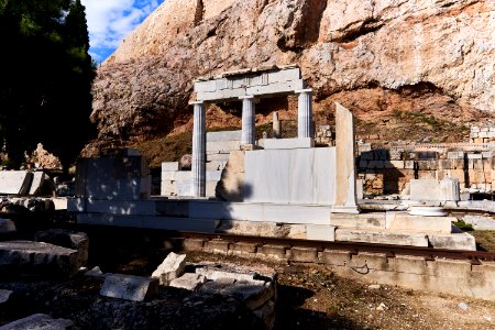 The Temple of Asclepius on the South Slope of the Acropolis on November 8, 2019